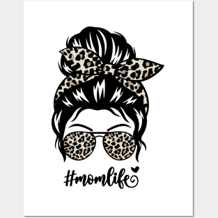 leopard print Mom life Posters and Art